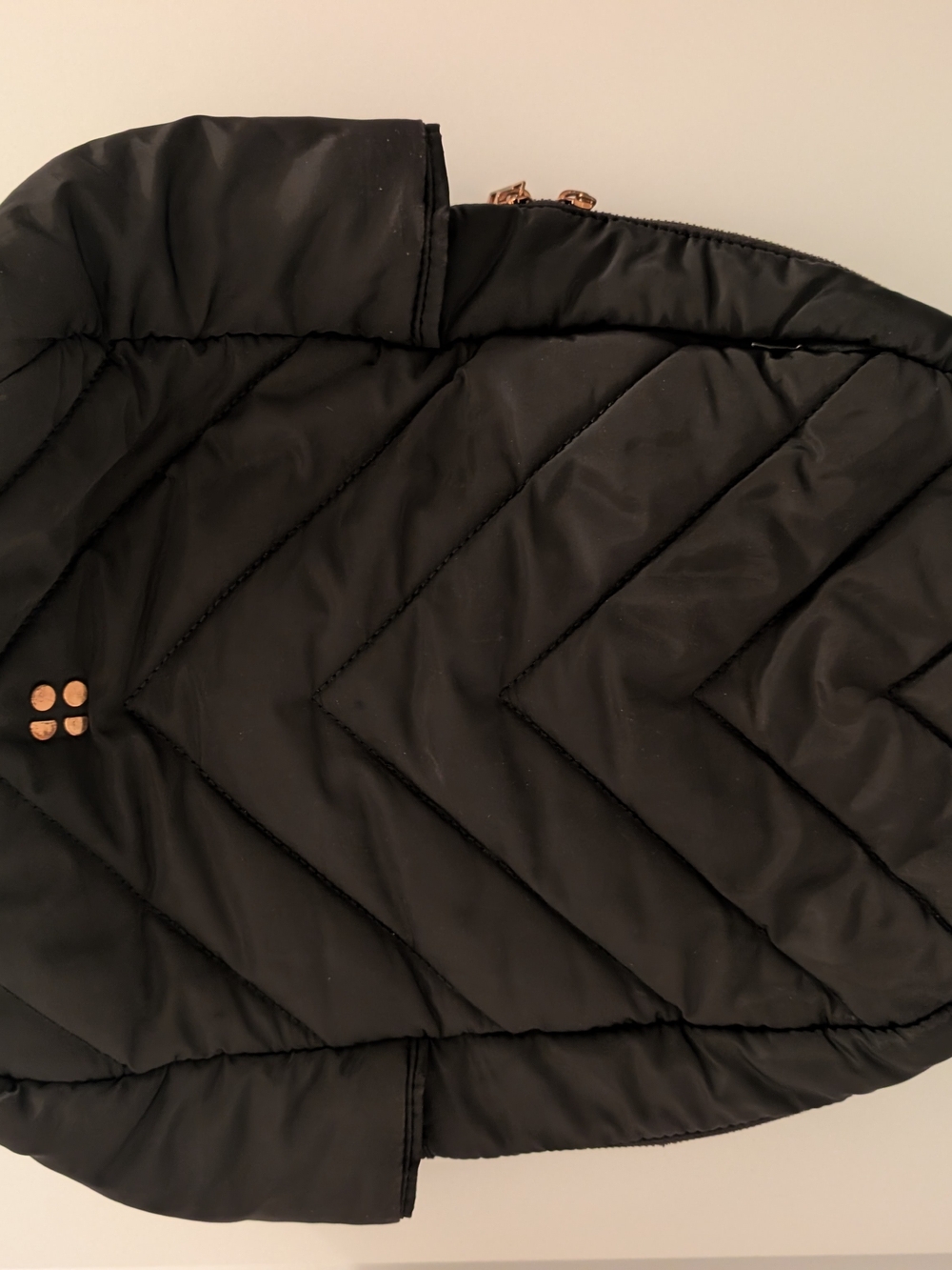 Sweaty Betty Icon Luxe Quilted Black Gym & Travel Backpack